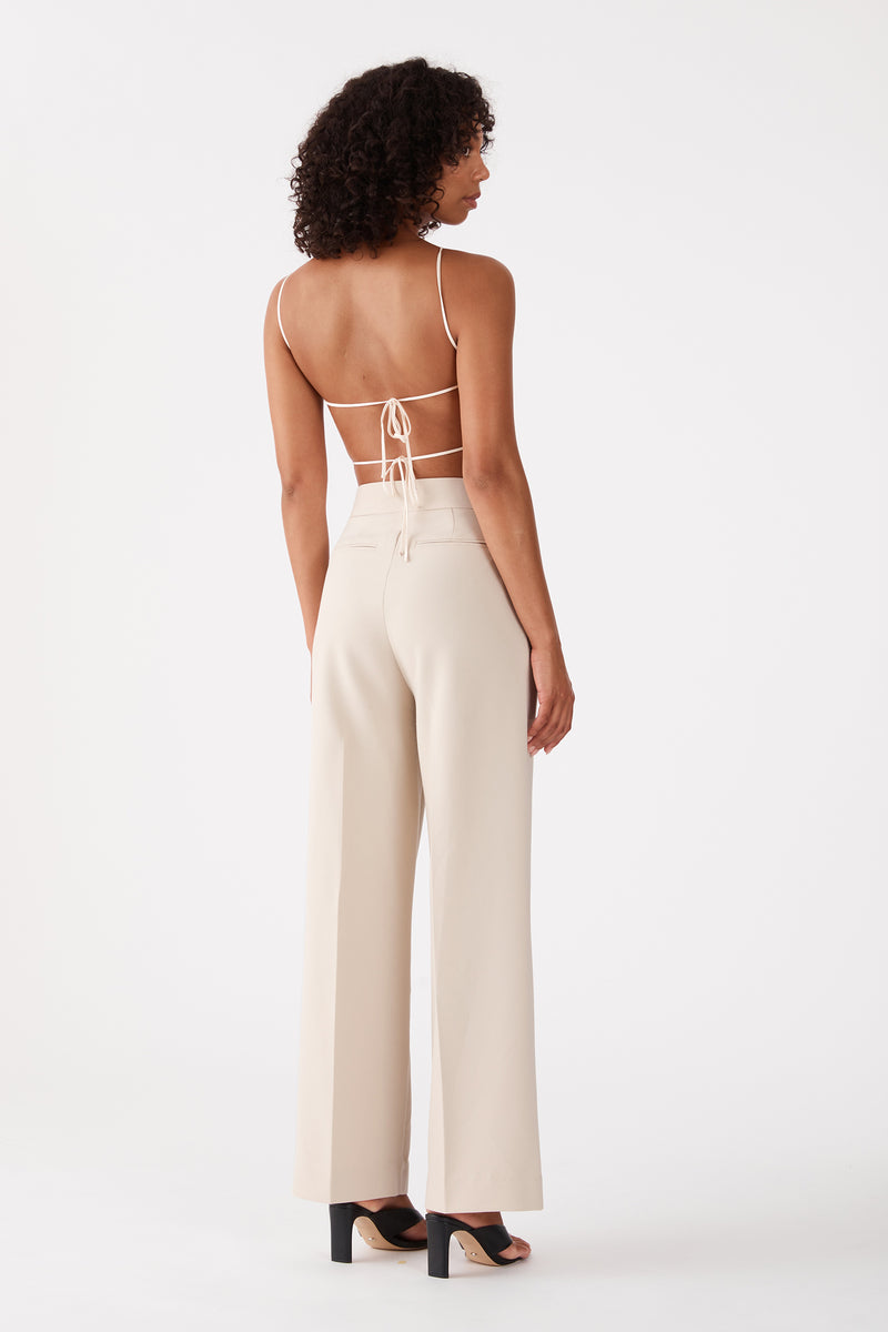 Chantal Wide Leg Pant Ecru