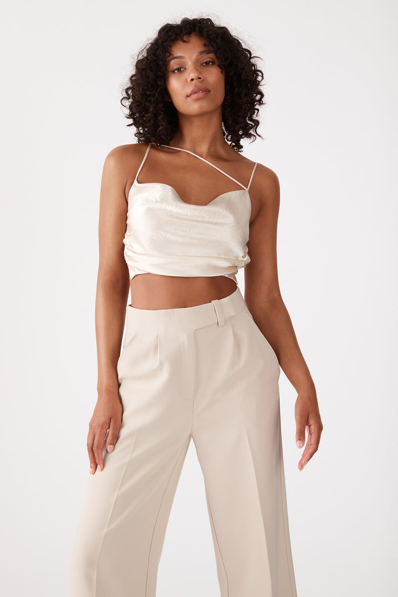 Chantal Wide Leg Pant Ecru