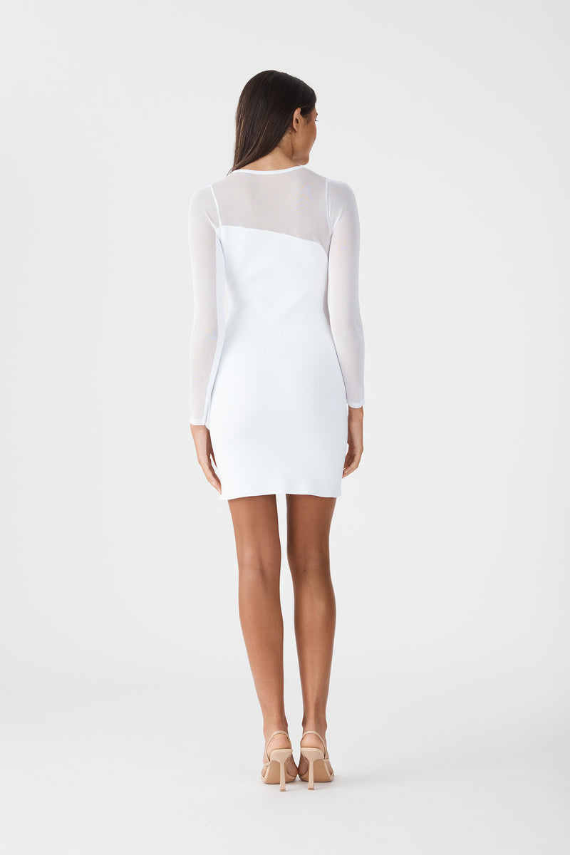 Barnes Solid Sheer Mini Dress