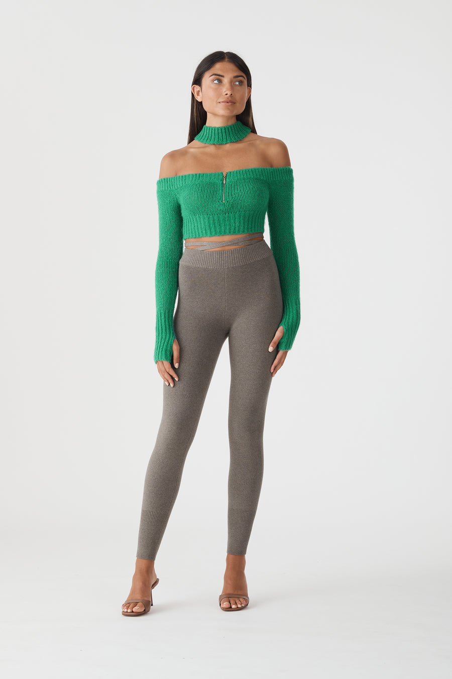 Aurelius Cotton-Cashmere Knit Leggings