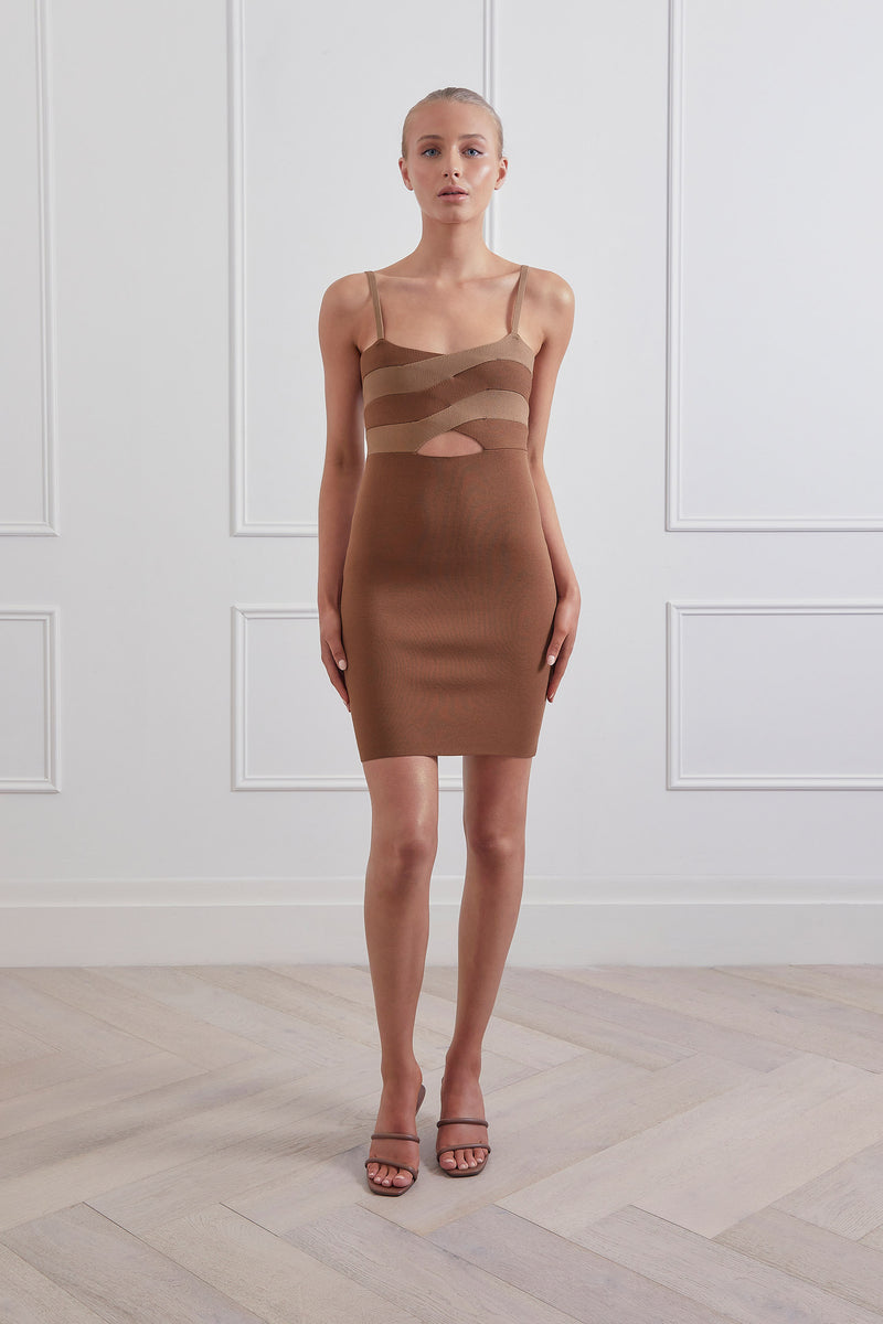 Ezra Mini Dress Chocolate