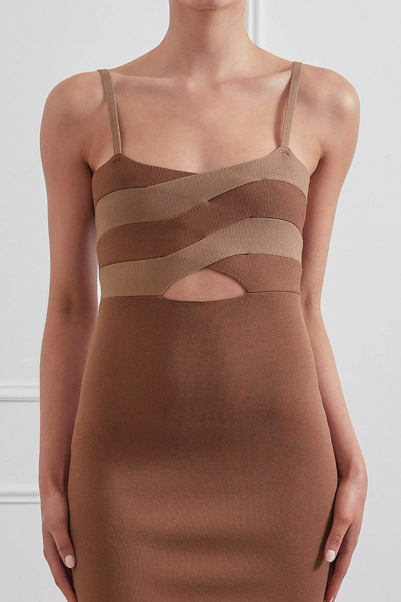 Ezra Mini Dress Chocolate