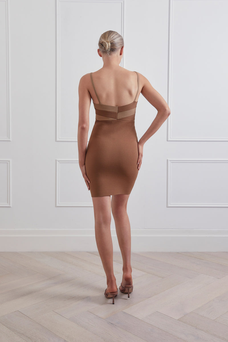 Ezra Mini Dress Chocolate